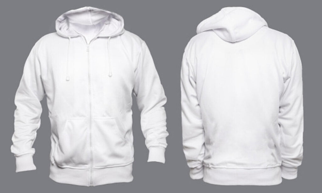 white sweatshirt